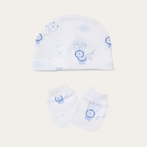 5 Piece Baby Boy Layette Set with Lion Balloon Print