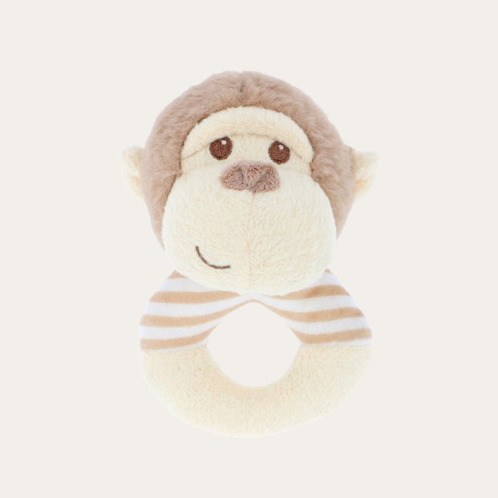 Monkey Baby Ring Rattle Ring - Baby Toys - Bumbles & Boo