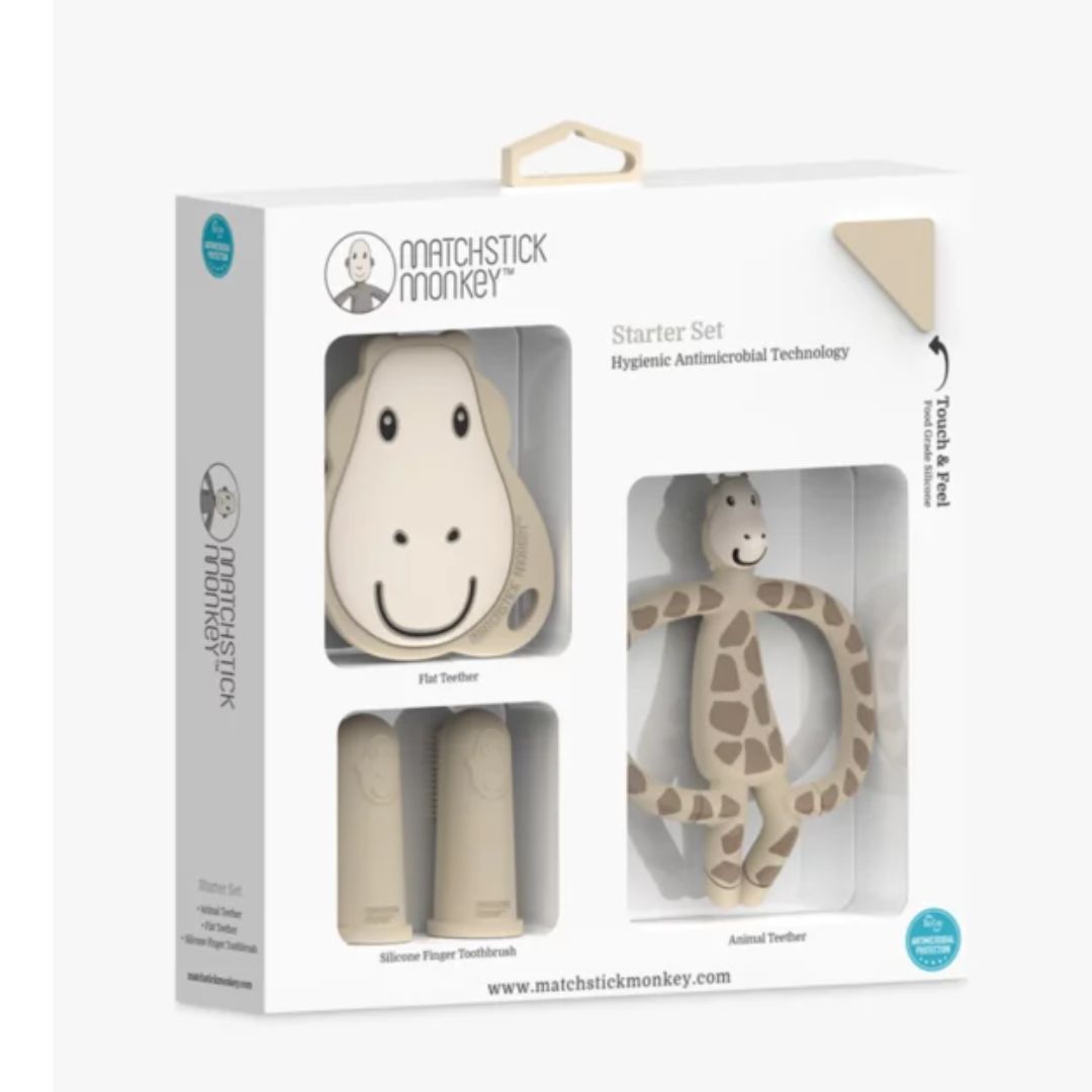matchstick monkey giraffe teether set baby toy