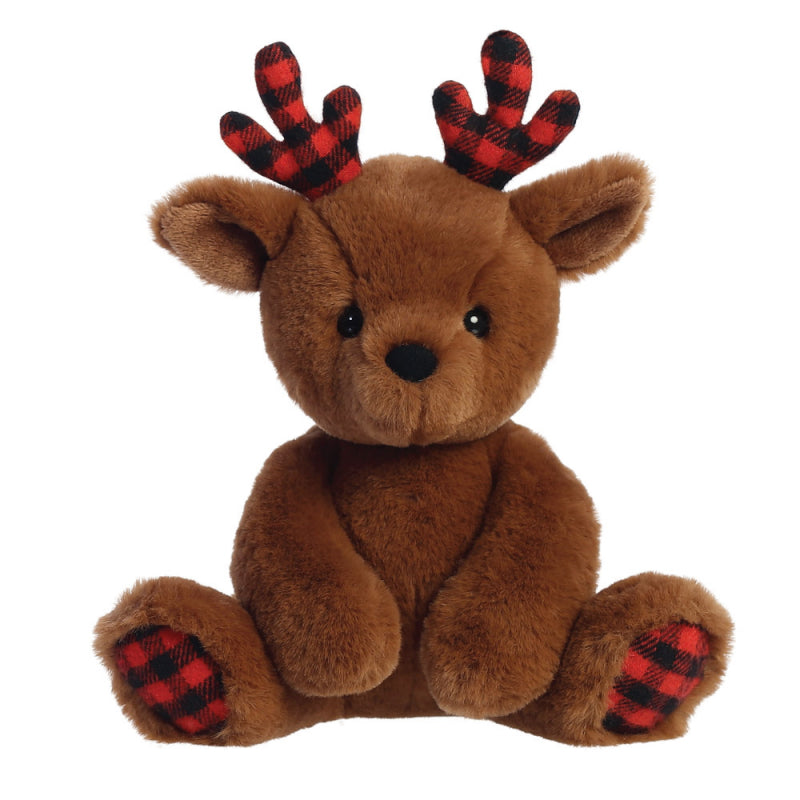 Soft Toy Merry Reindeer Brown Cuddly Toys