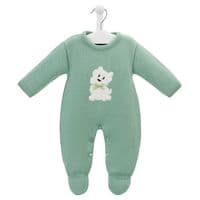 Baby Clothing Mint Green Knit Baby Romper Dog Unisex Baby Clothes