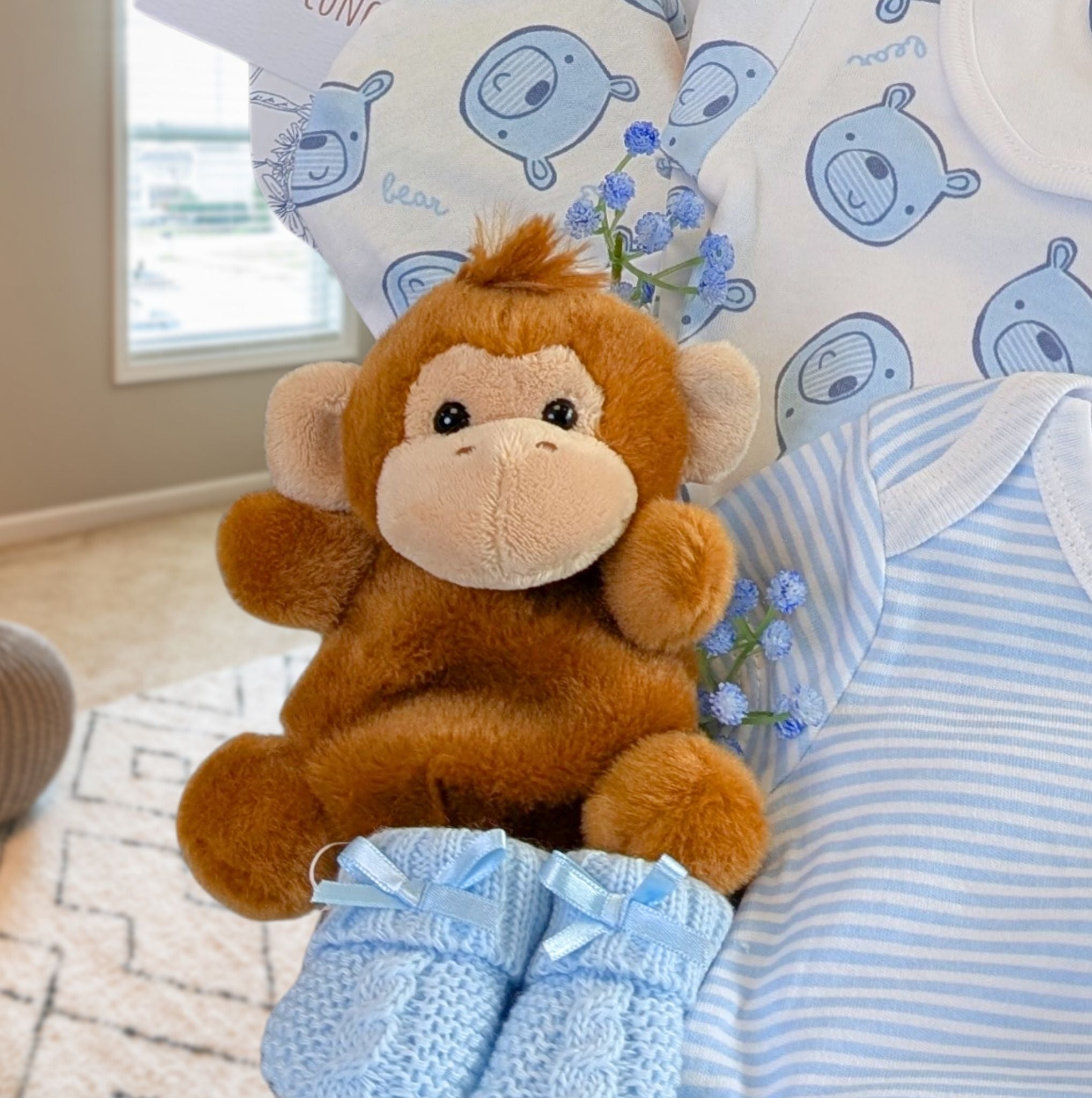 Little monkey palm pal soft baby toy.