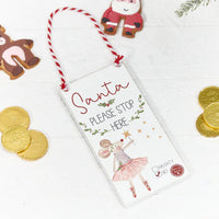 Door Hanger Mouse 'Santa Please Stop Here' Christmas.