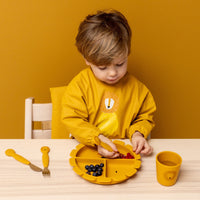 Baby Feeding Silicone Plate with Dividers - Mr Lion Baby Dining Set.