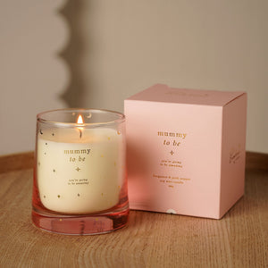 Mum to be mini candle gift set with relax, calm and nurture sentiments