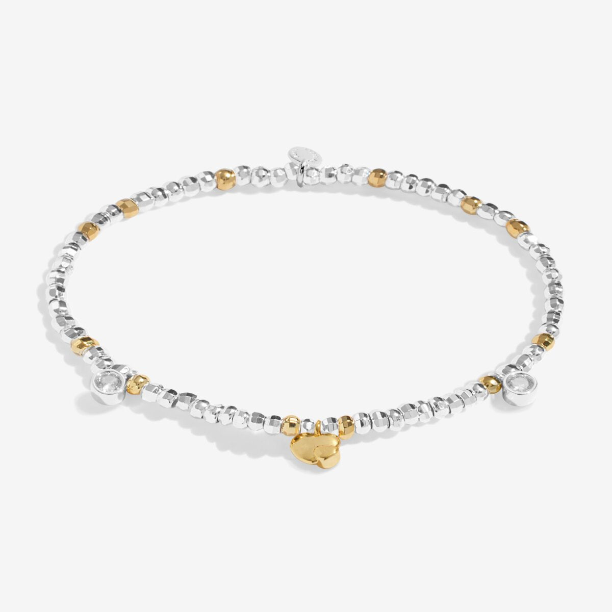 Mummy To Be Bracelet with faceted beads and heart charm