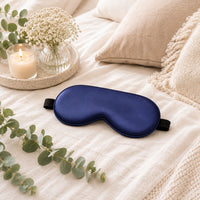 Navy Blue Silk Sleep Eye Mask