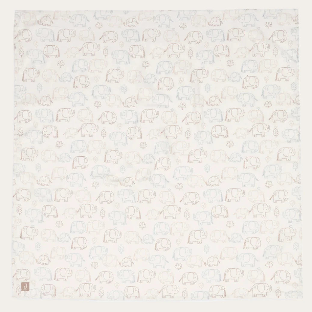 Neutral Elephant Print Muslins – Soft Baby Swaddle