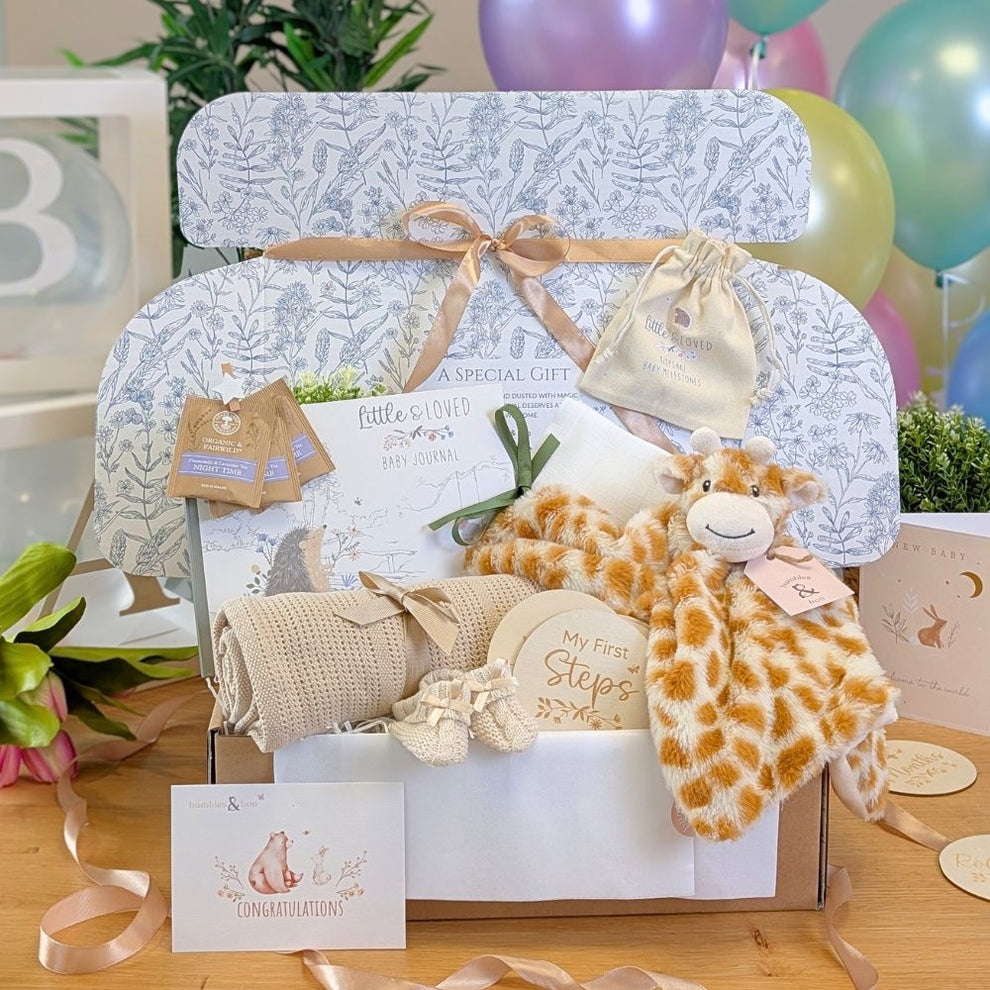 Soft Safari Baby Box - New Baby Gifts Hampers - Bumbles & Boo