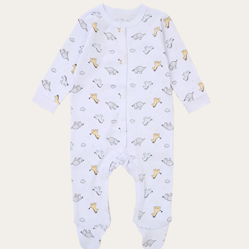 Newborn clothing gift with animal print and soft colours