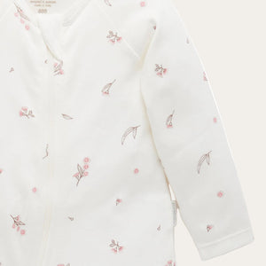 Pale pink and floral baby girl clothing