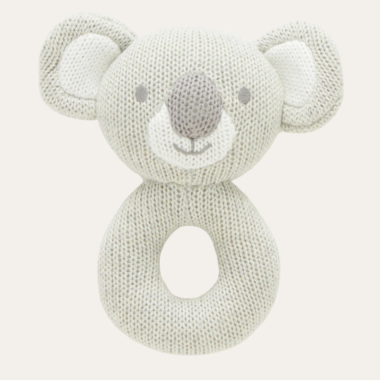 Cotton knit koala rattle for newborn babies