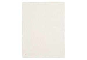Oatmeal grain knit cot blanket with soft polyester fleece backing