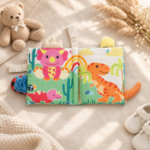 Ocean Fun crinkle baby book detail for newborn sensory play