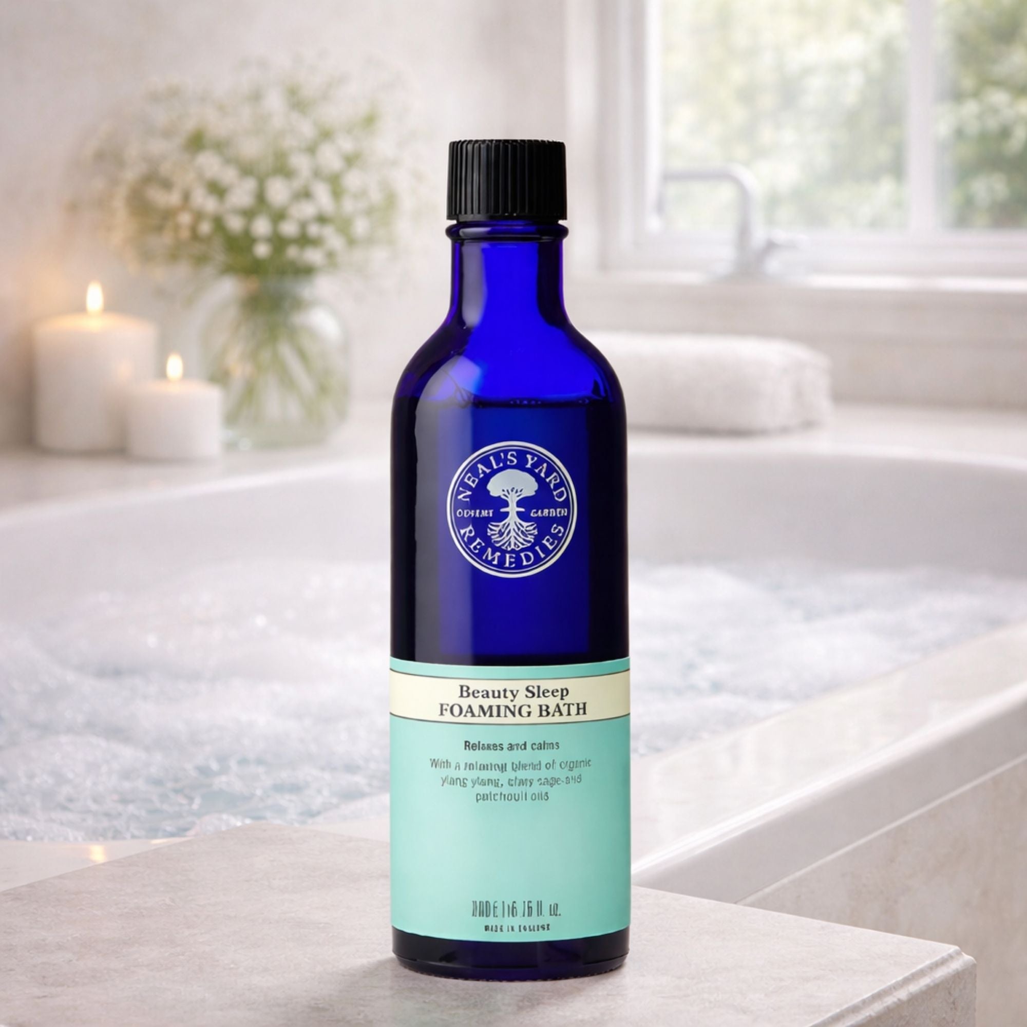 Organic beauty sleep foaming bath by neals yard