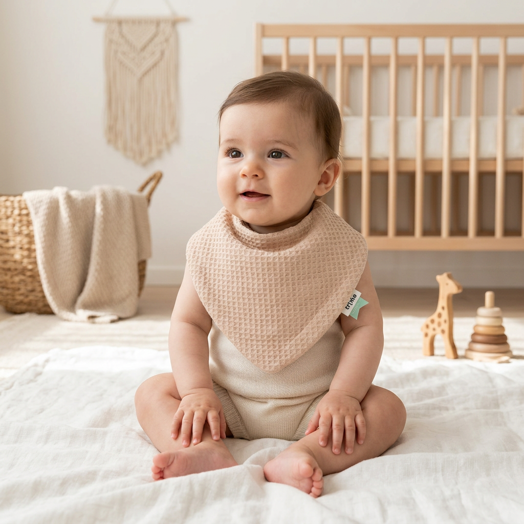 Organic Bandana Bib Cocoon Blush