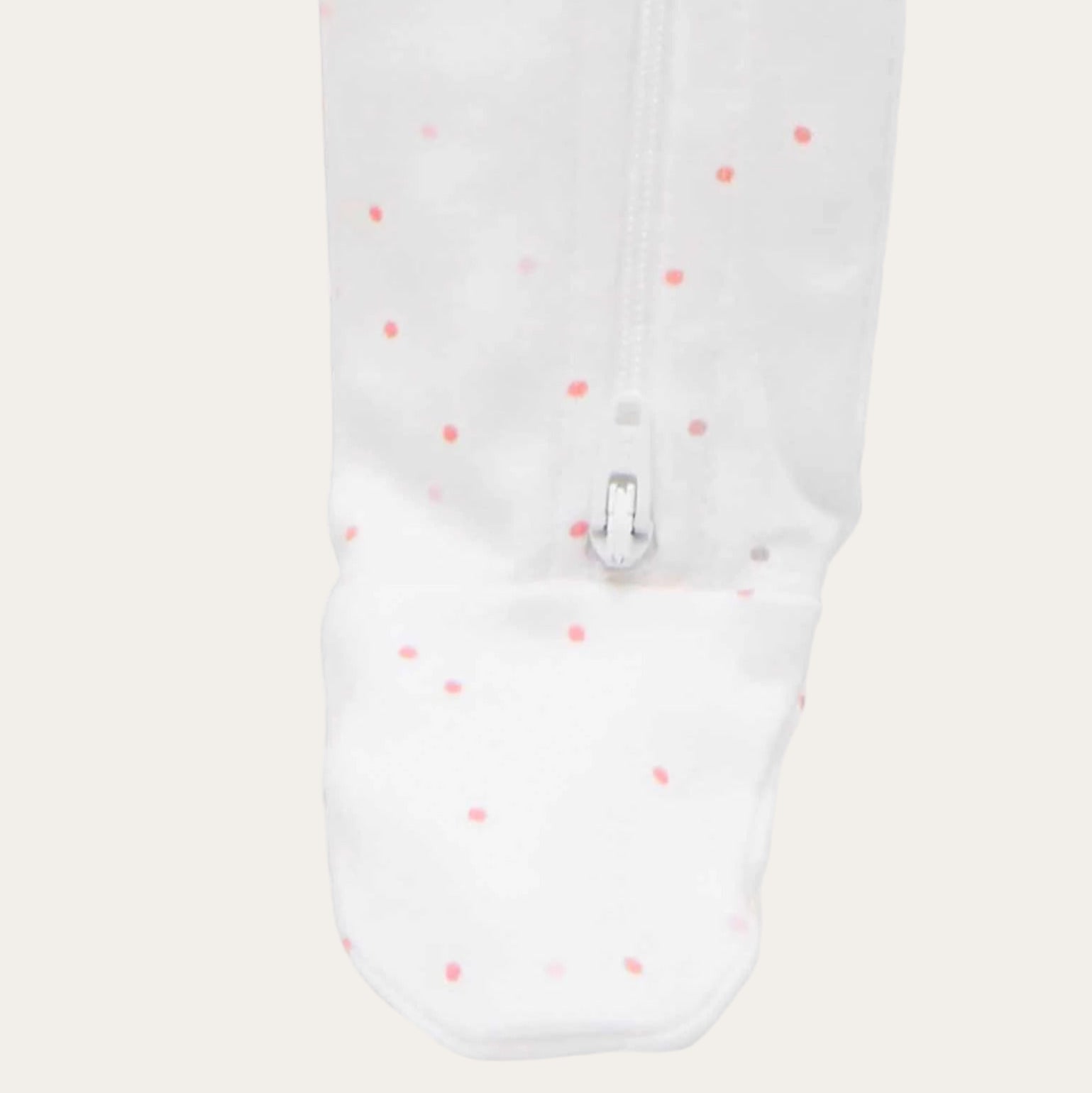 Footed baby sleepsuits – pale pink cotton