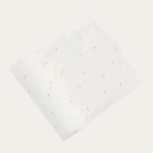 Organic cotton baby blanket with vanilla bear print