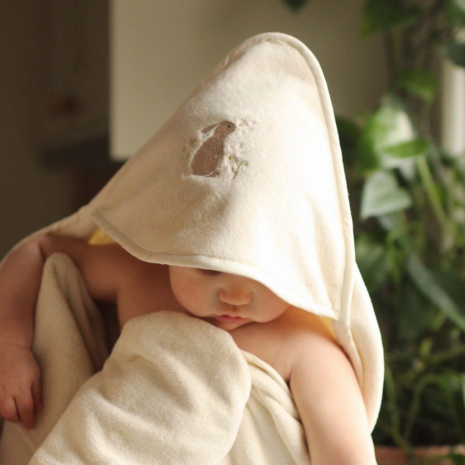 Organic Hooded Baby Towel &#39;Bunny&#39;