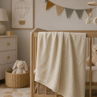 Organic Blanket Swaddle Muslin ' Daisy Meadow' Baby Swaddle.