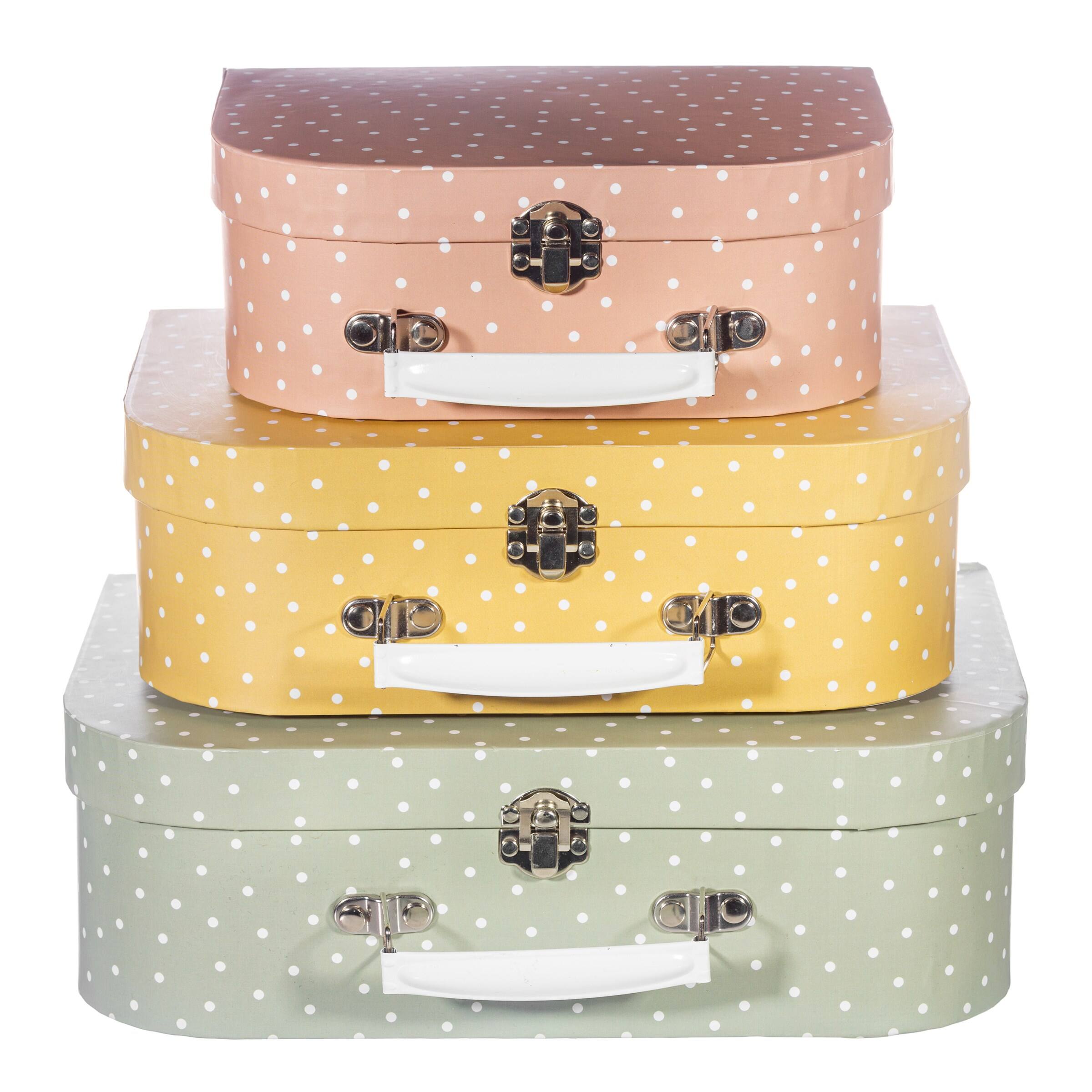 A set of 3 nursery cardboard storage set