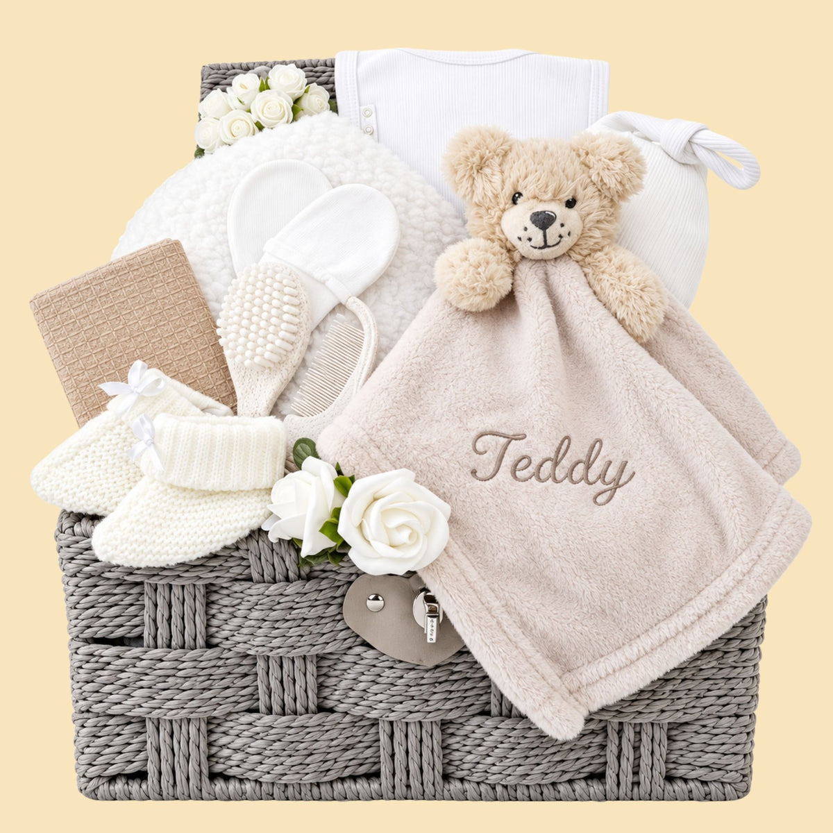 Personalised Baby Gifts Basket - Cuddly Moments