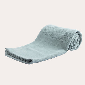 Sage green cotton cellular baby blanket folded, 70 x 90 cm