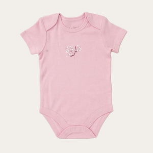 Baby girl all-in-one, hat and mittens gift set