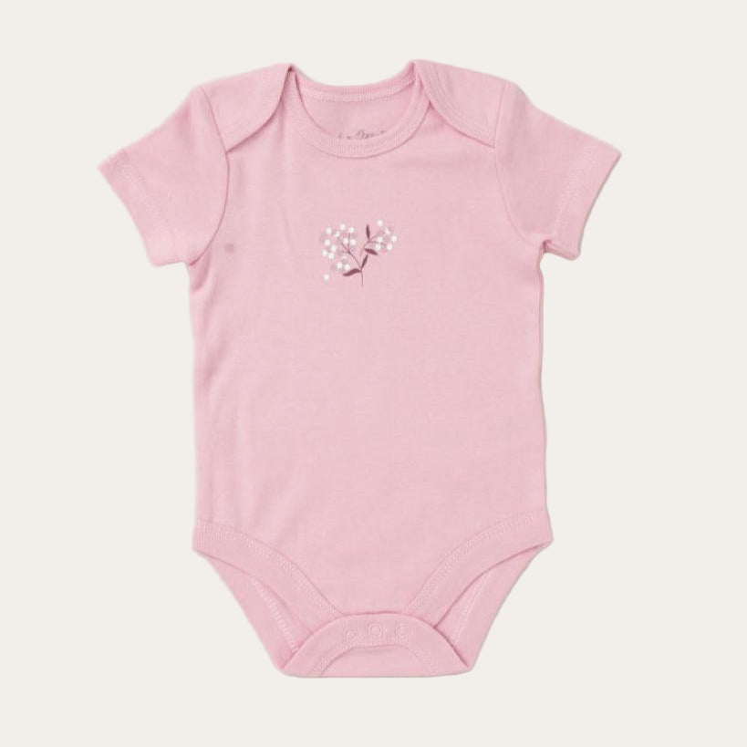 Baby girl all-in-one, hat and mittens gift set