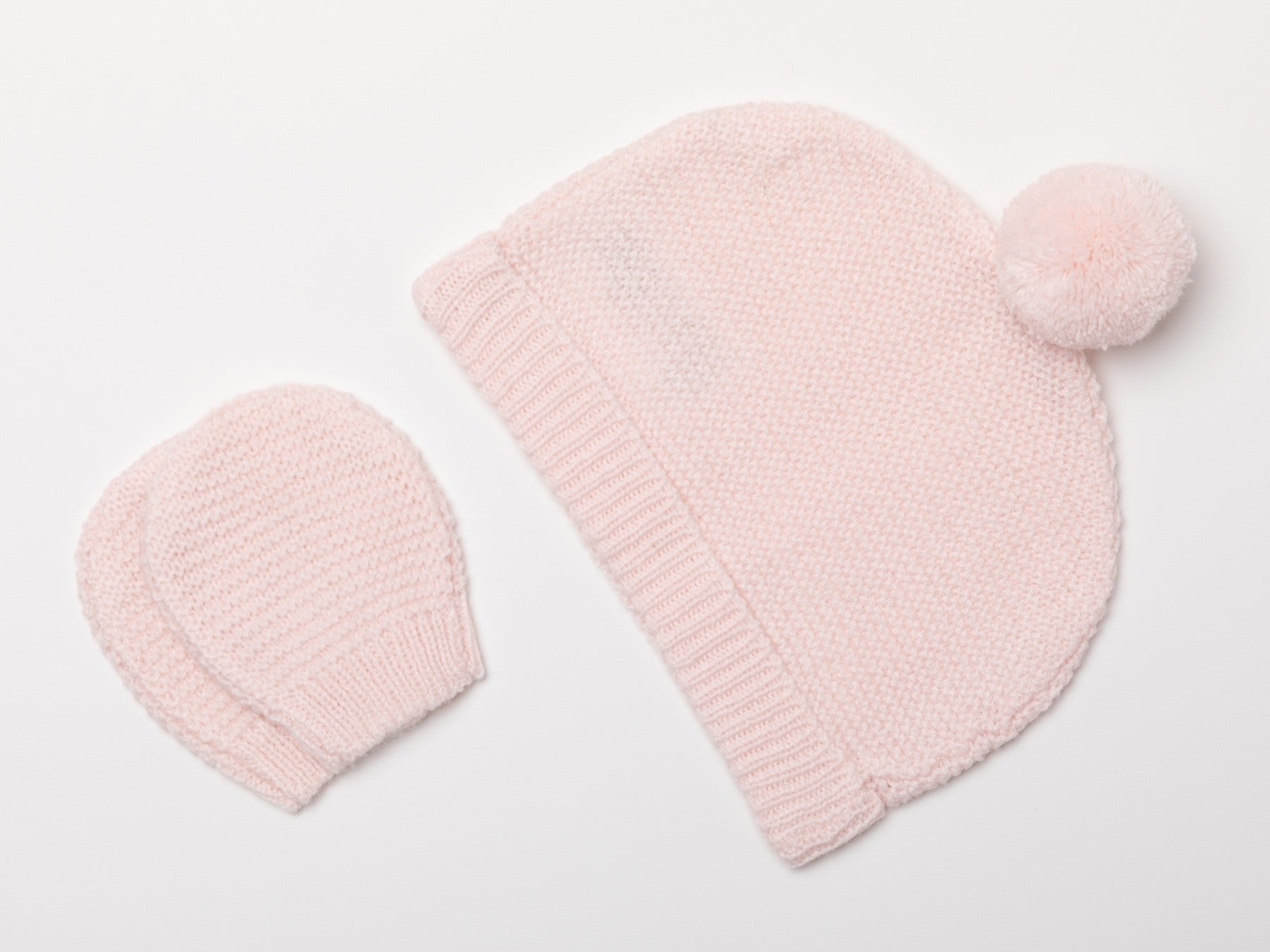 Baby Girl Pink Knit Layette – Pullover, Leggings, Hat