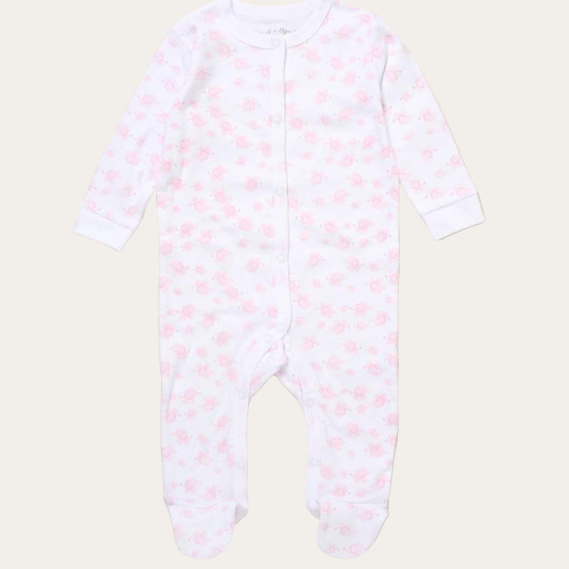 Newborn Clothing Gift Set in Pink & White with Elephant Motif