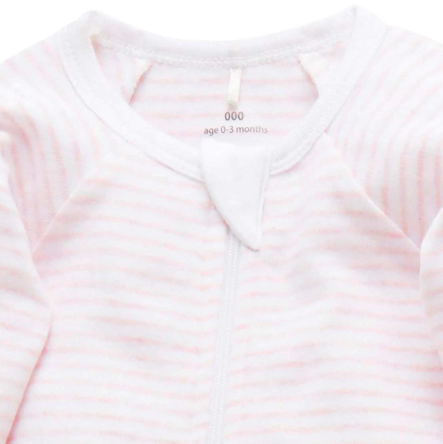 Soft pink zip babygrows for newborn girls