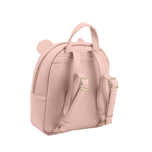 Pink backpack featuring ear details on top