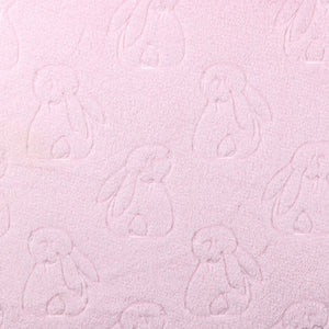 Bunny Pattern Baby Blanket – Pink Flannel for Newborns