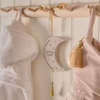 Christmas Hanging Moon Plaque - Little Lady Christmas.