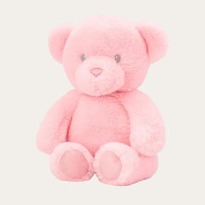 Pink cuddly soft toy teddy bear