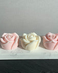 Beautiful hand made candles in the shape of delicate flowers