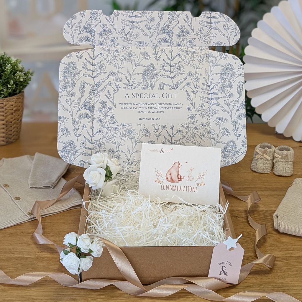 Gift box to design your own baby hamper made of eco friendly card.