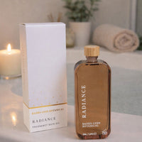Banks Lyon Botanical Radiance pregnancy bath oil bottle.