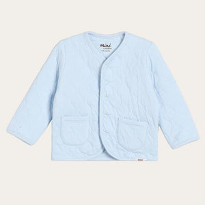 Lightly padded quilted baby jacket with pockets
