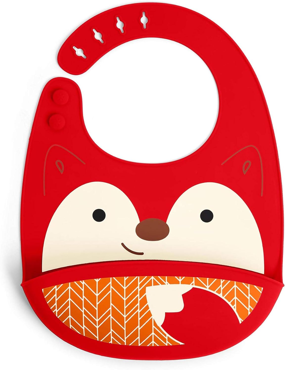 Red fox-themed silicone bib