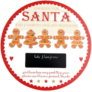 Santa and Reindeer Treat Plate – Gingerbread Design