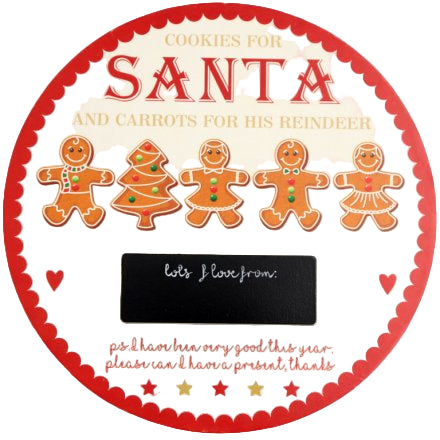 Santa and Reindeer Treat Plate – Gingerbread Design