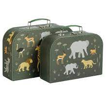 Set of Storage Trunk Suitcases 'Savanna' Keepsake Box.