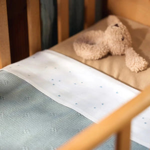 Organic Baby Cosy Knit Blanket Sea Green Baby Blanket.