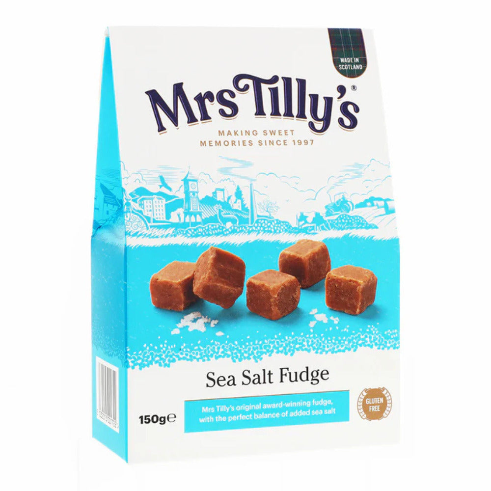 Mrs Tilly’s Sea Salt Fudge Gift Box – Scottish Fudge 150g