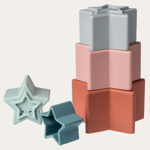 Silicone stacking stars toy for babies