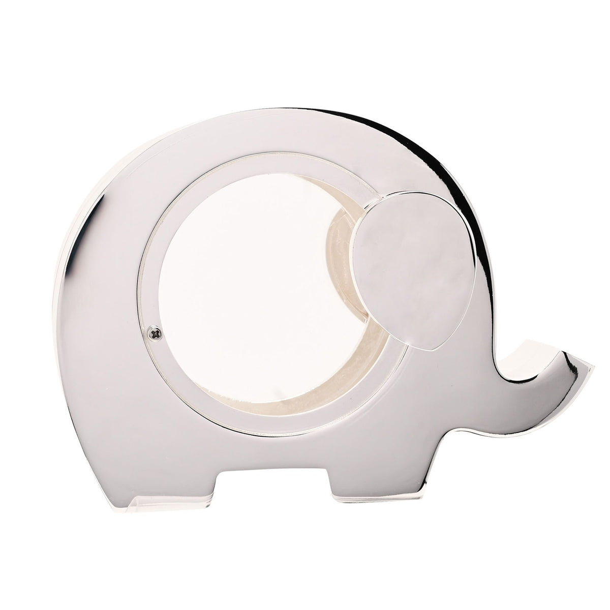 Silver elephant keepsake money box for a baby or christening gift