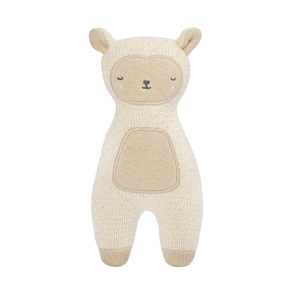 Soft organic lamb toy for little hands