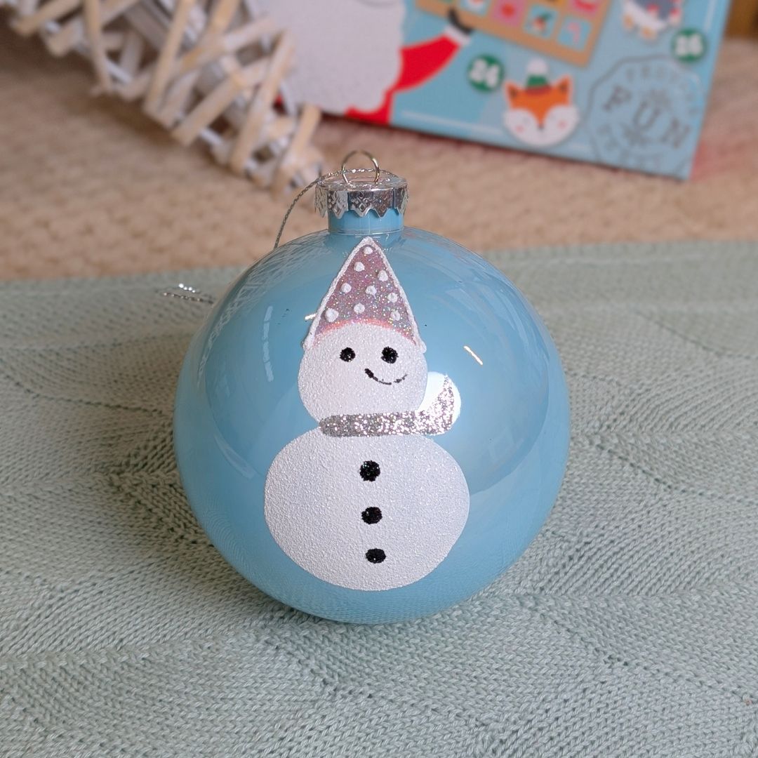 Snowman Bauble For Baby's First Christmas.
